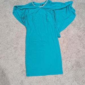 Joseph‎ Ribkoff Teal Dress with Silver Accents